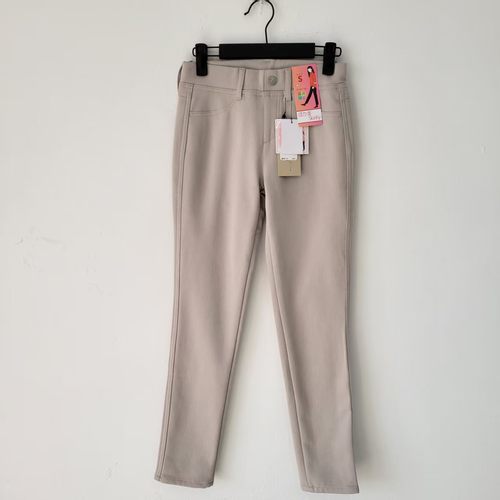 美腿显瘦日单冬季加绒保暖新款百搭女休闲裤纯色弹力烟管裤女裤子