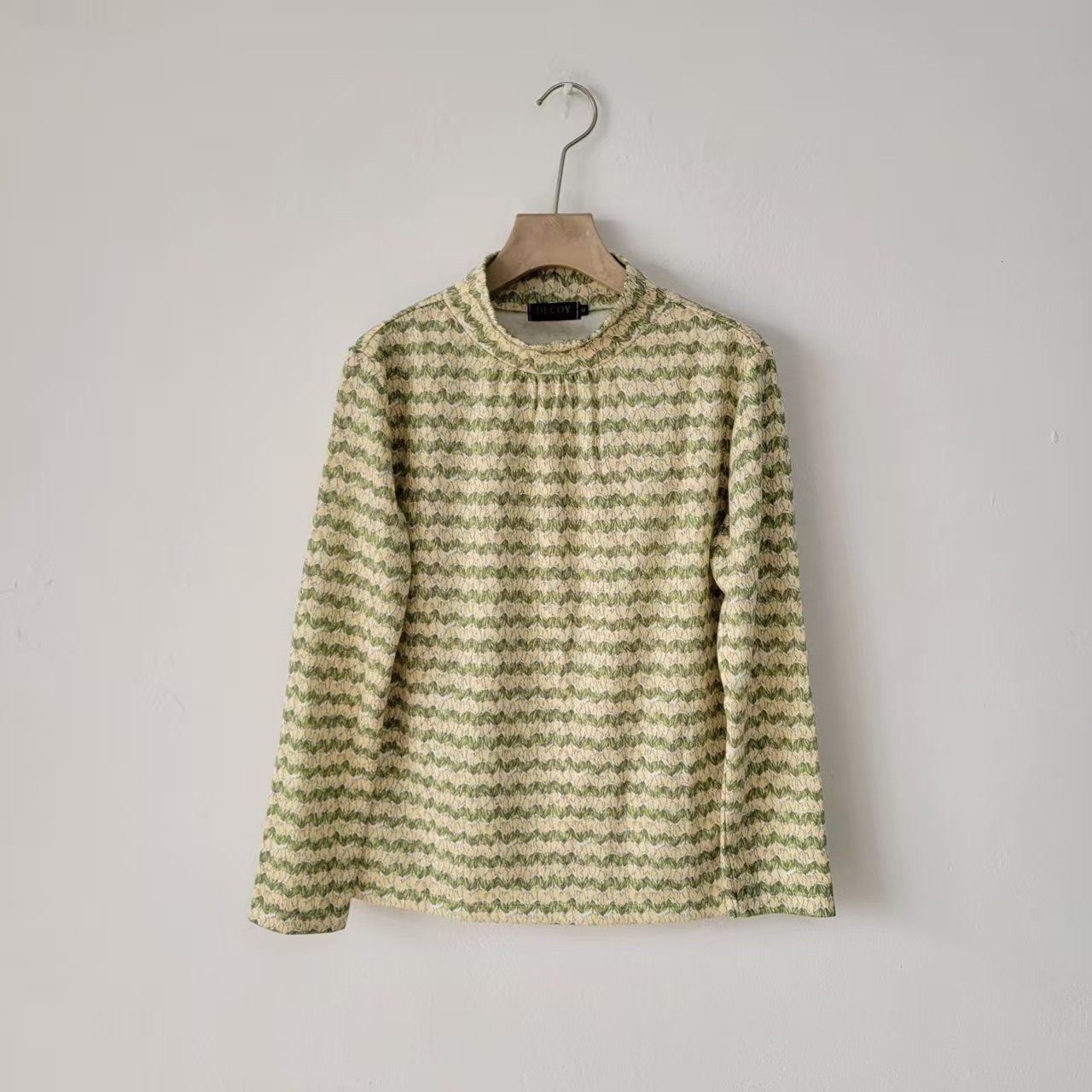 日单春秋季水果印花半高领打底衫女长袖立领套头百搭休闲上衣绿色,女装/女士精品,汉服上装,淘宝优惠券,粉丝福利购,淘宝优惠卷