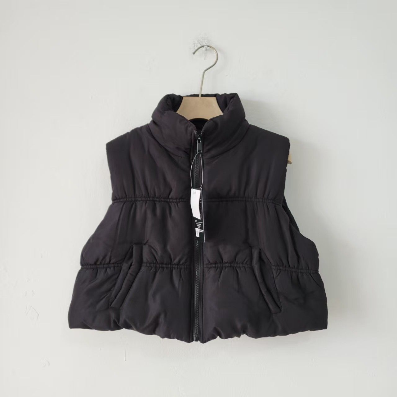 日单秋冬季小个子短款立领拉链马甲女无袖宽松保暖棉服女马甲外套,女装/女士精品,汉服上装,淘宝优惠券,粉丝福利购,淘宝优惠卷