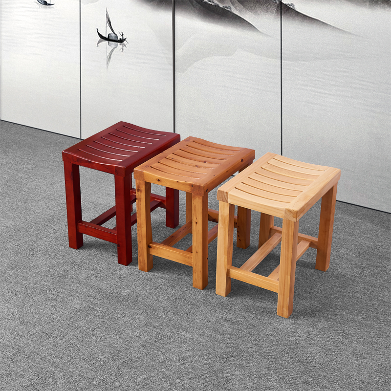 柏木洗澡凳洗澡椅浴室凳子老人孕妇成人实木家用卫生间防滑浴室凳