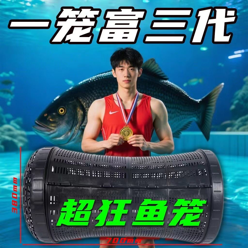 2025新型鱼笼王捕鱼笼黄鳝大鱼龙虾沉底倒须专用捕虾网笼虾笼加大