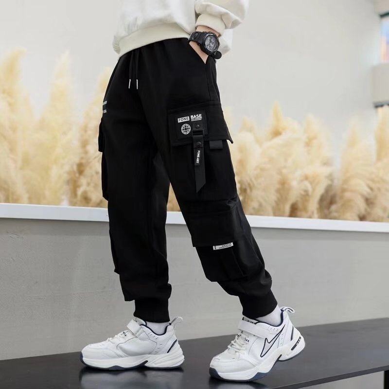 男孩童装工装裤子加绒长裤春秋季洋气儿童运动裤时髦宽松束脚卫裤,童装/婴儿装/亲子装,裤子,淘宝优惠券,粉丝福利购,淘宝优惠卷