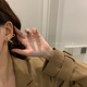 高级感蝴蝶结耳钉气质精致2020新款 潮简约冷淡风法式 网红女ins风