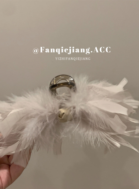 超仙羽毛蝴蝶结抓夹女