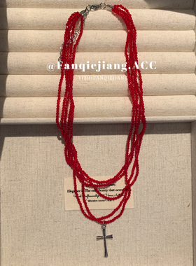 巴洛克一只番茄酱复古锁骨链