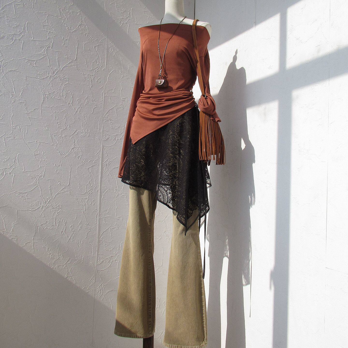 原创设计一片式系带罩裙单层刺绣网纱裙蕾丝屁帘裙帘围裙叠穿多穿