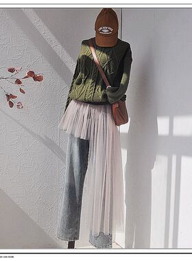 设计感小众不规则罩裙腰封裙网纱蕾丝屁帘裙帘围裙叠穿短款长款