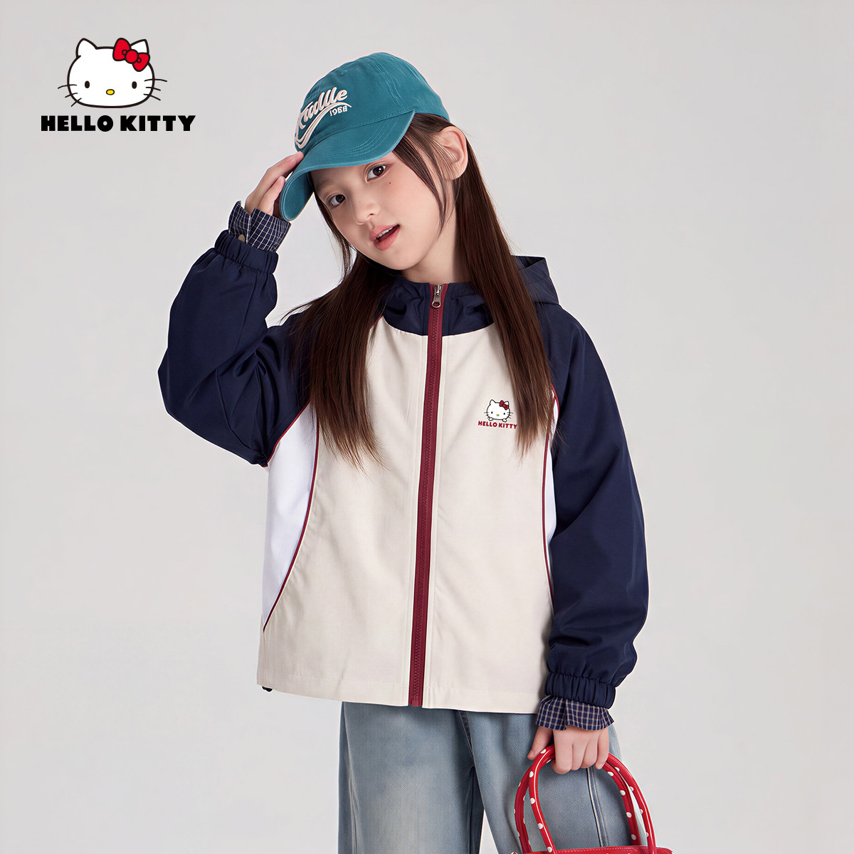 HelloKitty凯蒂猫女童秋季外套2026新款洋气宽松运动日常跑步外衣