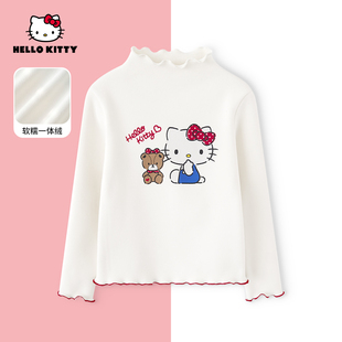HelloKitty冬季新款女童装上衣中大童可爱加绒打底衫AC5421MK525