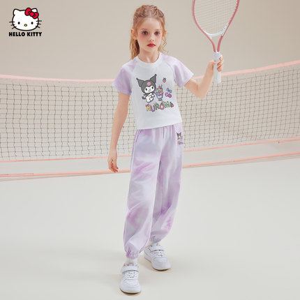 HelloKitty凯蒂猫酷洛米联名款儿童夏季套装2025新款小女孩两件套