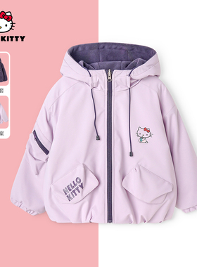 HelloKitty冬季新款女童保暖上衣中大童休闲外套AC5428BG551