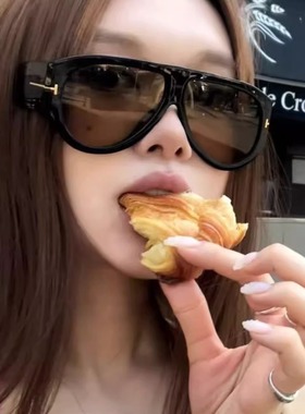 超大框茶色防紫外线显脸小墨镜