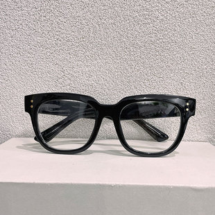 男士 复古防蓝光近视眼睛 大脸黑框眼镜框女素颜方形粗框平光镜韩版