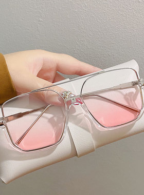 大脸方框高级感ins太阳镜男防晒