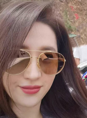 茶色墨镜女高级感大脸显脸小眼镜