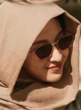 网红墨镜拍照ins金属小框太阳镜