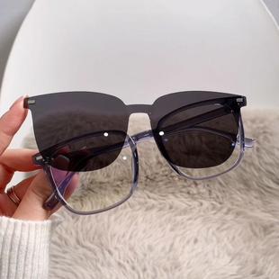 磁吸墨镜男近视眼镜女可配度数双层套镜个性 一镜两用偏光太阳眼镜