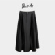陈小满原创设计100%羊毛钢琴褶半身裙2026早春新款 黑色橡筋腰裙子