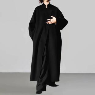 陈小满原创设计手工拱线精纺纯羊绒双面毛呢外套女2025冬新款 大衣