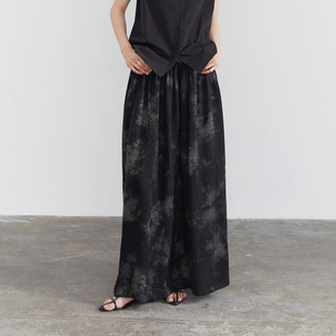 陈小满原创设计时尚气质重磅真丝半裙女2025春季新款提花扎染裙子