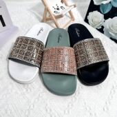 一字潮流烫钻拖鞋 外贸男士 女 外穿百搭休闲时尚 拖鞋 2025新款 夏季