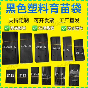 育苗袋桉树水果育苗袋槟榔营养袋黑色一次性加厚种植袋树苗营养袋