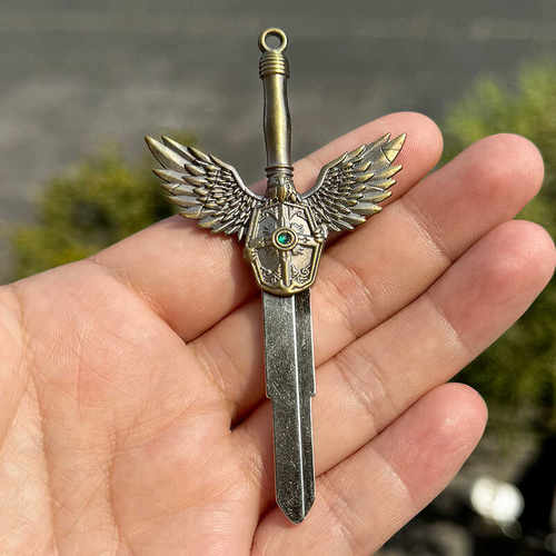 复古剑钥匙柄替换头钥匙改装DIY