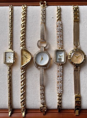 中古vintage金色链条表小众轻奢复古精致高级感气质女士手表