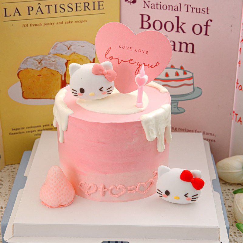 214情人节软胶KT猫蛋糕装饰love爱心卡片情侣告白纪念日烘焙插件,节庆用品/礼品,蛋糕/烘焙装饰用品,淘宝优惠券,粉丝福利购,淘宝优惠卷