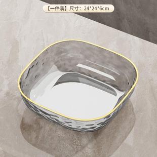 水果盘客厅家用茶几果盘202新轻奢高档零食高级水晶果盆盘啵啵