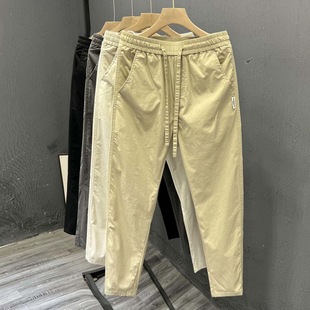 纯棉男士 潮牌净版 休闲裤 子复古日系直筒锥形裤 百搭 春夏季 长裤 新款