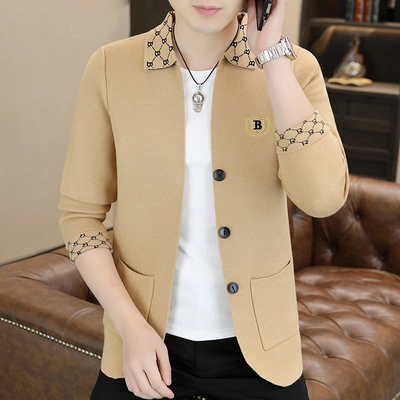 潮牌西服黑色风衣高级感修身外套