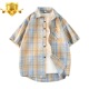 夏季 男日系百搭高级休闲痞帅衬衣高品质纯棉耐脏耐磨外套 格子衬衫