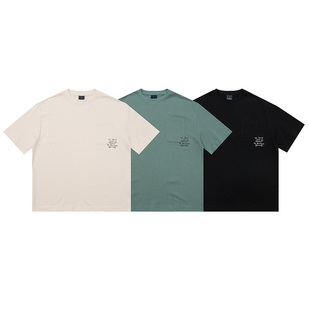 GentryPro短袖男300克重磅英文刺绣口袋设计中性情侣潮牌2026T恤