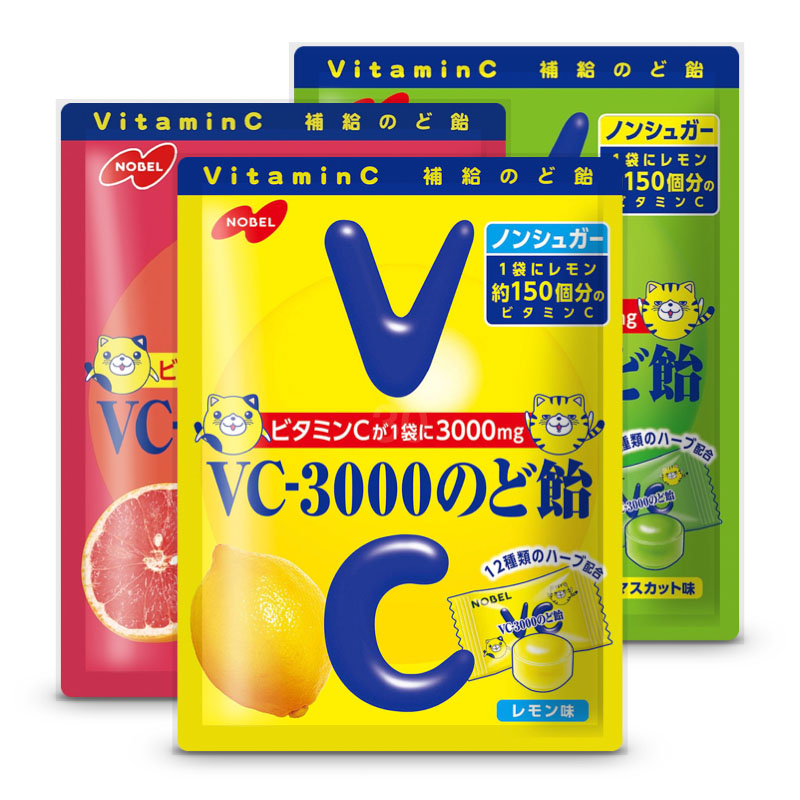 诺贝尔VC3000无砂糖润喉糖