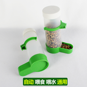 虎皮牡丹玄风鹩八哥中小型鹦鹉自动喂食器 鸟类食盒喂水器下料器
