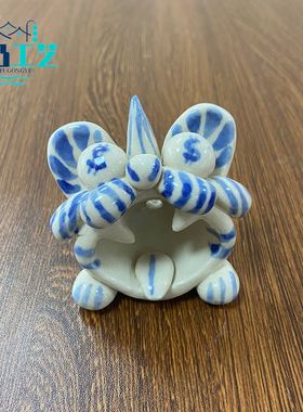 凹凸工艺云南非遗文创瓦猫摆件