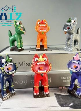 云南神奇瓦猫灵兽手工树脂摆件