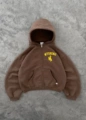 Brown Embroidered Sweatshirt