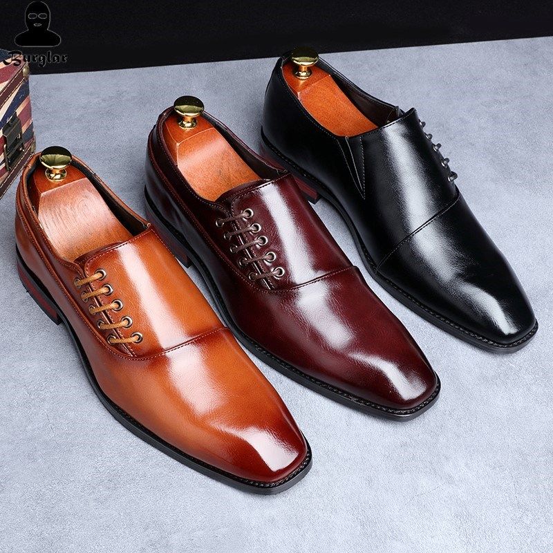 Men Classical Business Shoes Leather Wedding Shoes Plus Size