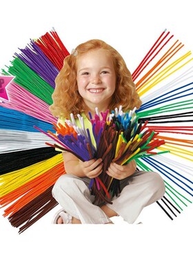 100pcs Chenille Stems DIY Materials Pipe Cleaner Children Ed