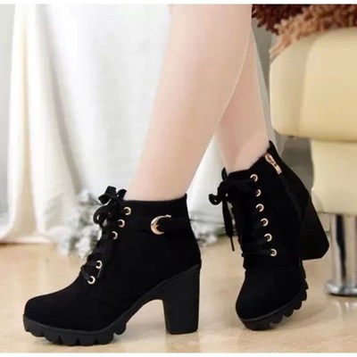 2018 women winter ladies high heels shoes Martin boots 41 40