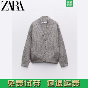 ZARAKISS 秋冬新款 女装 针织飞行员外套夹克开衫 3519108 803