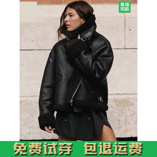 夹克外套3548245 羊羔毛皮毛一体双面机车款 800 女装 新款