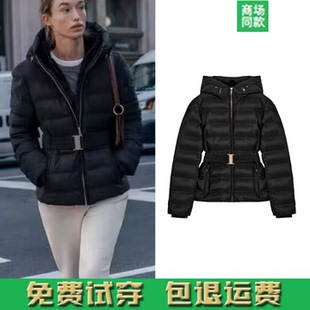 秋季新品女装短款修身防水防风厚夹克外套连帽棉衣 8073222 800