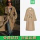 新品 外套 女装 双襟风衣腰中长款 2358474 翻领开叉配腰带长款 秋季