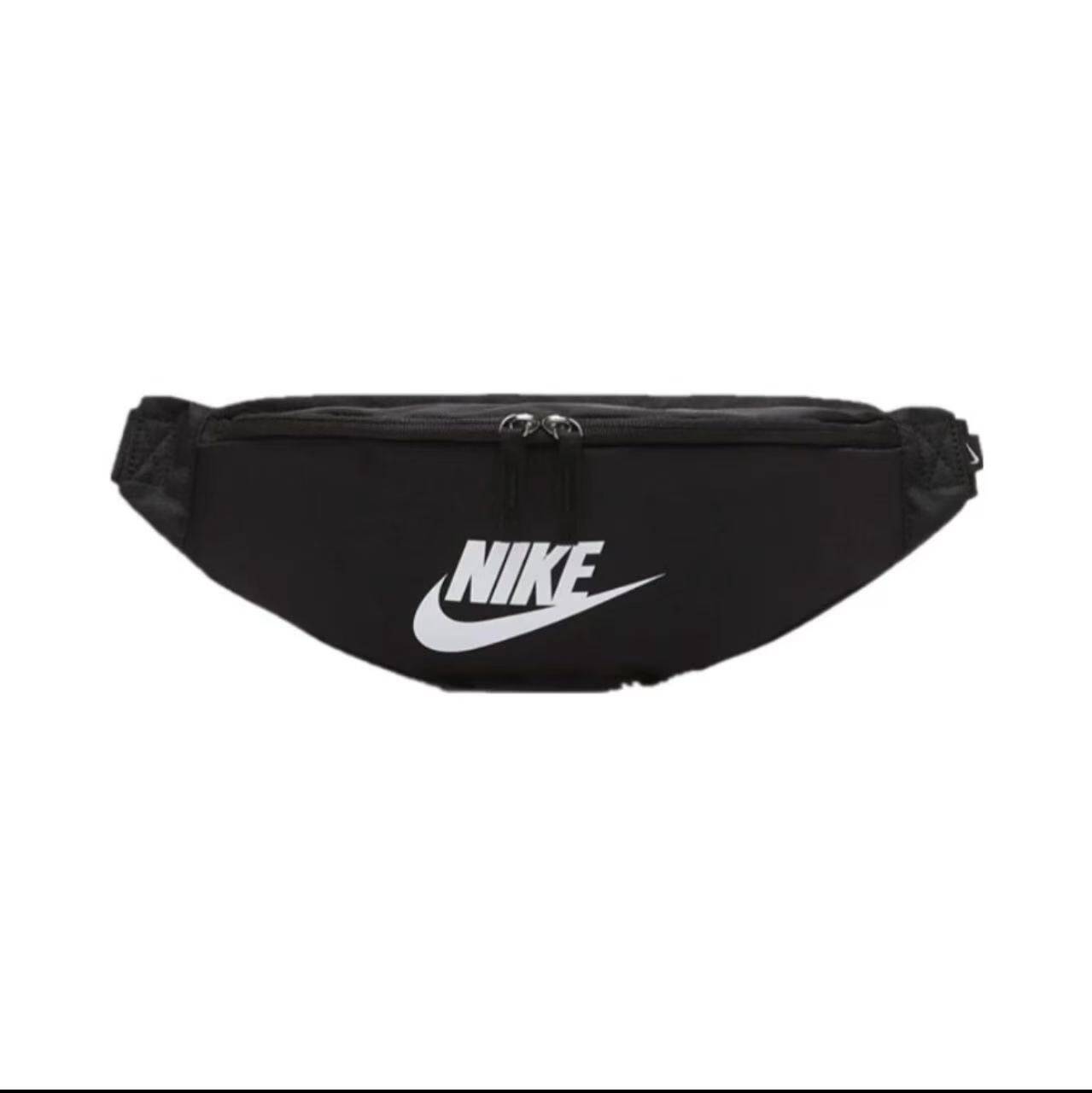 Nike Heritage系列 织物休闲运动健身大容量拉链开合斜挎腰包