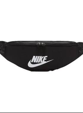 Nike Heritage系列 织物休闲运动健身大容量拉链开合斜挎腰包