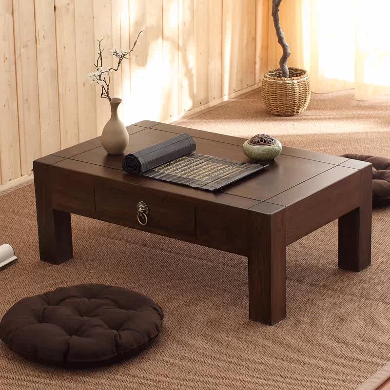 实木炕桌飘窗小桌子榻榻米茶几小茶几炕几茶台榆木禅意小矮桌窗台