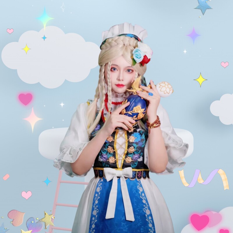 第五人格cos调香师cos服鸽子般的尤迪特假发致命温柔真理之下周边图片